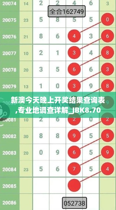 新澳今天晚上开奖结果查询表,专业地调查详解_JBK8.70