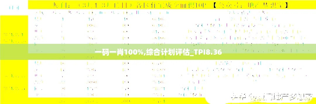 一码一肖100%,综合计划评估_TPI8.36