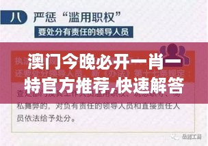 澳门今晚必开一肖一特官方推荐,快速解答方案实践_授权版BSG2.35