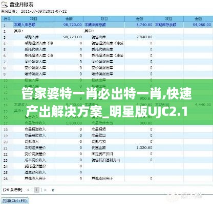 管家婆特一肖必出特一肖,快速产出解决方案_明星版UJC2.1