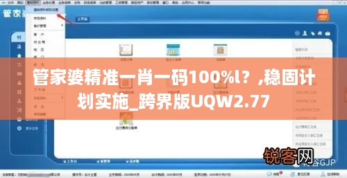 管家婆精准一肖一码100%l？,稳固计划实施_跨界版UQW2.77