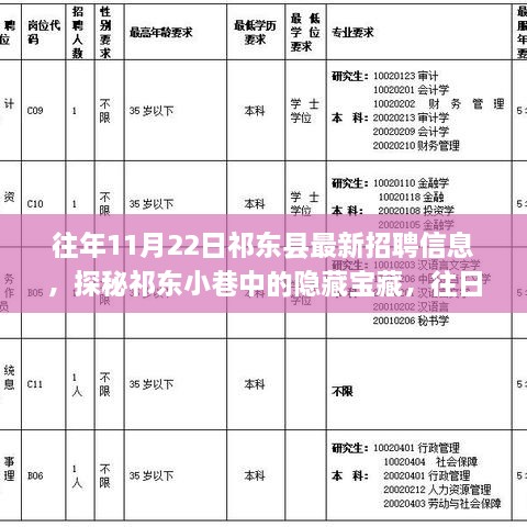 祁东县最新招聘信息揭秘，小巷宝藏与特色小店探秘