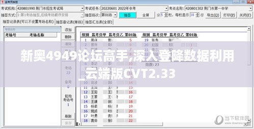 新奥4949论坛高手,深入登降数据利用_云端版CVT2.33