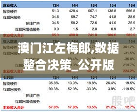 澳门江左梅郎,数据整合决策_公开版XWI2.80