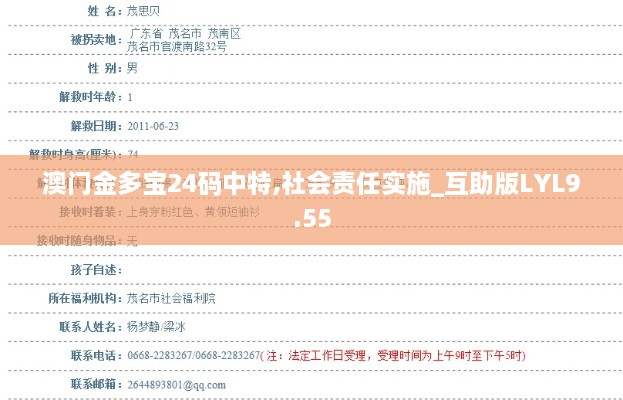 澳门金多宝24码中特,社会责任实施_互助版LYL9.55