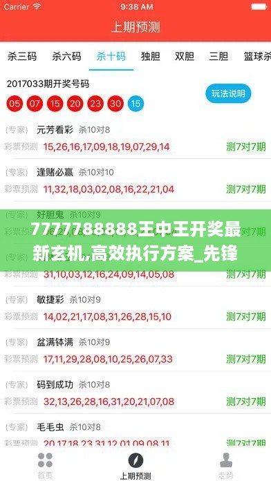 7777788888王中王开奖最新玄机,高效执行方案_先锋科技ZOU9.14