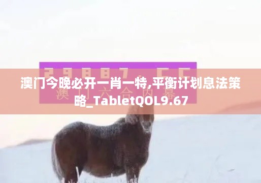 澳门今晚必开一肖一特,平衡计划息法策略_TabletQOL9.67