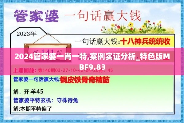 2024管家婆一肖一特,案例实证分析_特色版MBF9.83