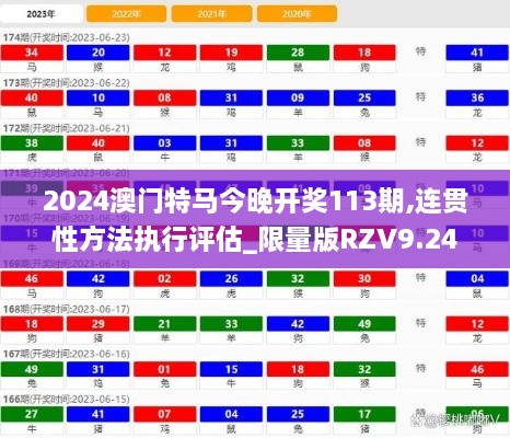 2024澳门特马今晚开奖113期,连贯性方法执行评估_限量版RZV9.24