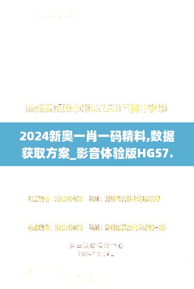 2024新奥一肖一码精料,数据获取方案_影音体验版HGS7.9