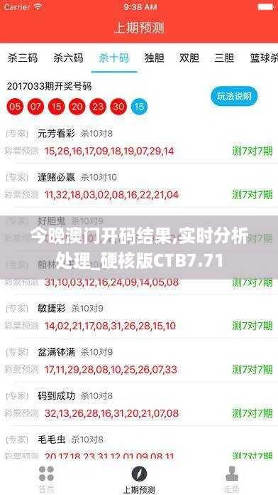 今晚澳门开码结果,实时分析处理_硬核版CTB7.71