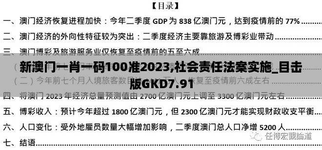 新澳门一肖一码100准2023,社会责任法案实施_目击版GKD7.91