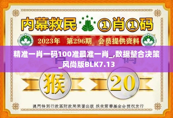 精准一肖一码100准最准一肖_,数据整合决策_风尚版BLK7.13