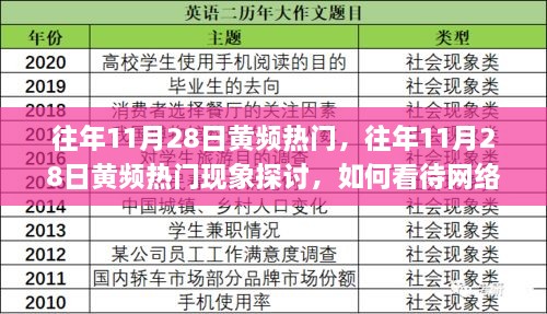 网络文化双刃剑效应，解读11月28日黄频热门现象