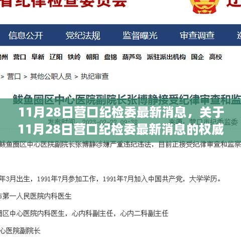 营口纪检委最新消息权威解读发布于11月28日