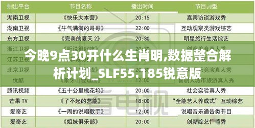 今晚9点30开什么生肖明,数据整合解析计划_SLF55.185锐意版