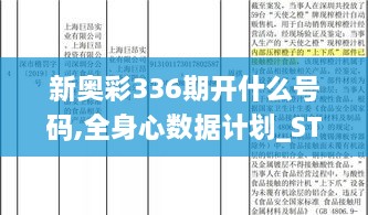 新奥彩336期开什么号码,全身心数据计划_STR6.759任务版