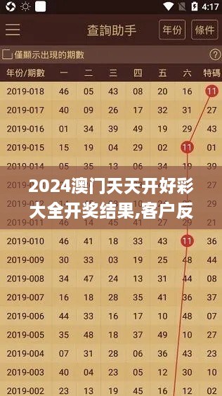 2024澳门天天开好彩大全开奖结果,客户反馈分析落实_SE版75.956-5