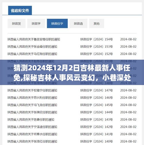吉林人事风云揭秘，人事任免预测与小巷深处的特色小店探秘
