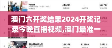 澳门六开奖结果2024开奖记录今晚直播视频,澳门最准一码一码揭秘_领航版35.196-9