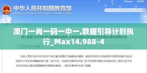 澳门一肖一码一中一,数据引导计划执行_Max14.988-4