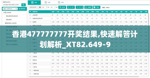 香港477777777开奖结果,快速解答计划解析_XT82.649-9