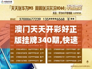 澳门天天开彩好正版挂牌340期,快速解答设计解析_粉丝款79.624-1