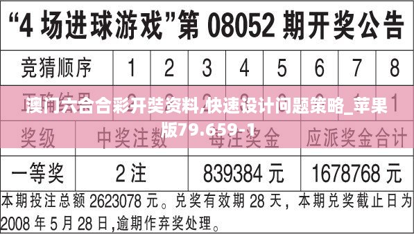 澳门六合合彩开奘资料,快速设计问题策略_苹果版79.659-1