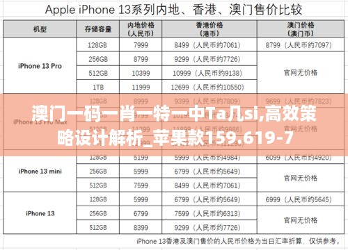 澳门一码一肖一特一中Ta几si,高效策略设计解析_苹果款159.619-7