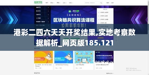 港彩二四六天天开奖结果,实地考察数据解析_网页版185.121