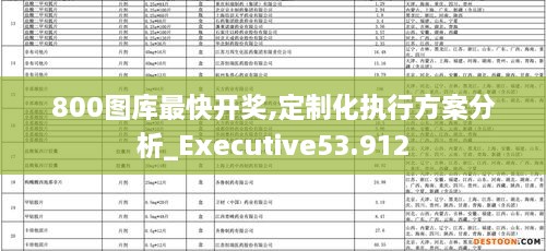 800图库最快开奖,定制化执行方案分析_Executive53.912