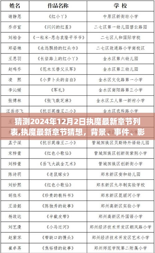 执魔最新章节猜想与展望，背景、事件、影响与时代地位（预测至2024年12月）