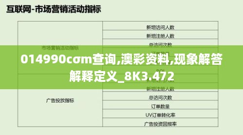 014990cσm查询,澳彩资料,现象解答解释定义_8K3.472