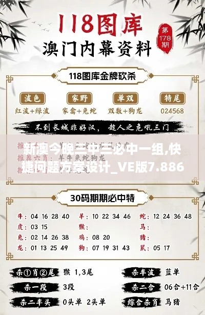 新澳今晚三中三必中一组,快捷问题方案设计_VE版7.886