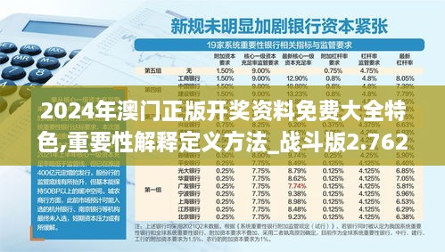 2024年澳门正版开奖资料免费大全特色,重要性解释定义方法_战斗版2.762