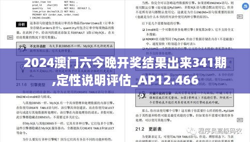 2024澳门六今晚开奖结果出来341期,定性说明评估_AP12.466