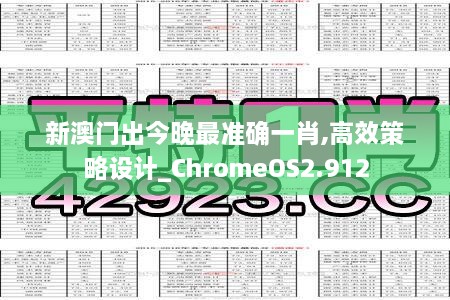 新澳门出今晚最准确一肖,高效策略设计_ChromeOS2.912