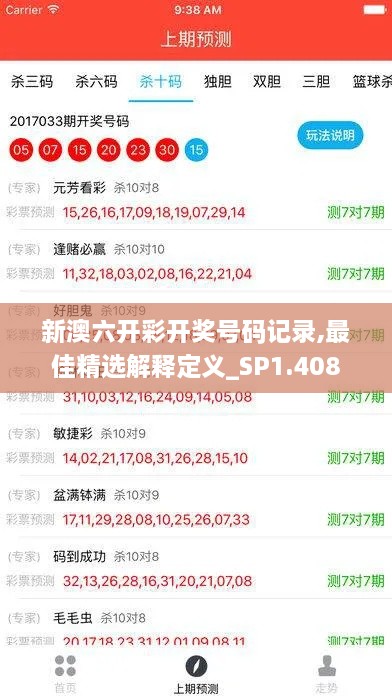 新澳六开彩开奖号码记录,最佳精选解释定义_SP1.408