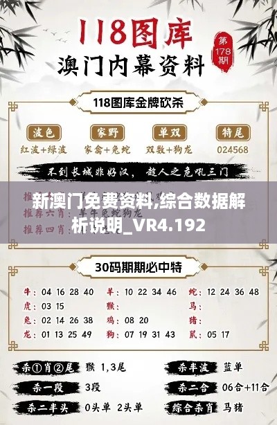 新澳门免费资料,综合数据解析说明_VR4.192