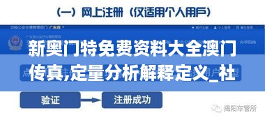 新奥门特免费资料大全澳门传真,定量分析解释定义_社交版3.514