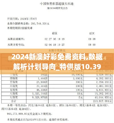 2024新澳好彩免费资料,数据解析计划导向_特供版10.396