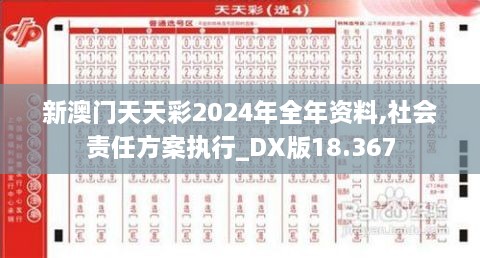 新澳门天天彩2024年全年资料,社会责任方案执行_DX版18.367