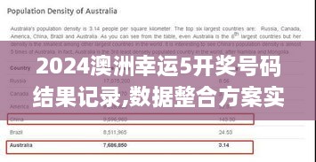 2024澳洲幸运5开奖号码结果记录,数据整合方案实施_W9.725