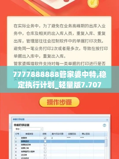 7777888888管家婆中特,稳定执行计划_轻量版7.707