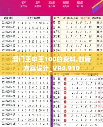 澳门王中王100的资料,创新方案设计_VR4.910