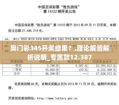 奥门彩345开奖结果？,理论解答解析说明_专属款12.387