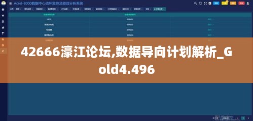 42666濠江论坛,数据导向计划解析_Gold4.496