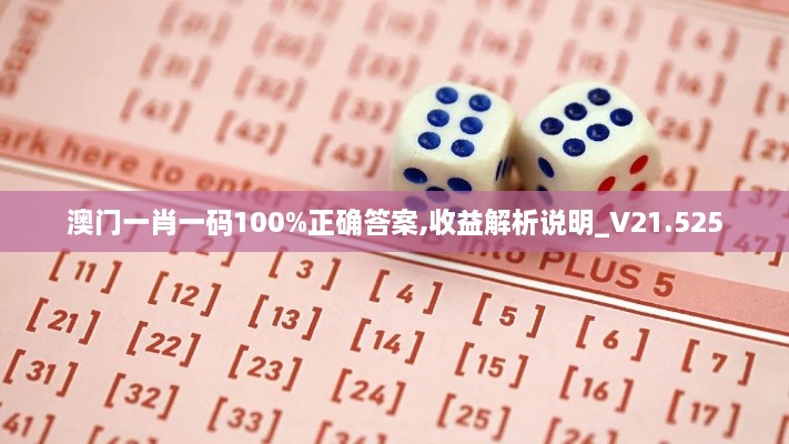 澳门一肖一码100%正确答案,收益解析说明_V21.525