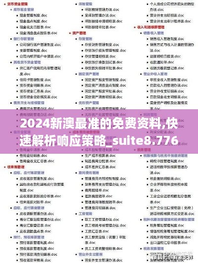 2024新澳最准的免费资料,快速解析响应策略_suite8.776