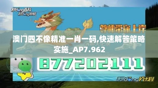 澳门四不像精准一肖一码,快速解答策略实施_AP7.962